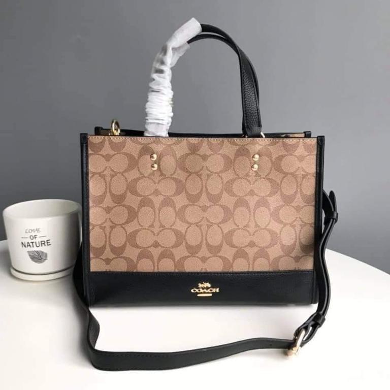 Coach Tote Square Twoway Bags, Luxury, Bags & Wallets on Carousell