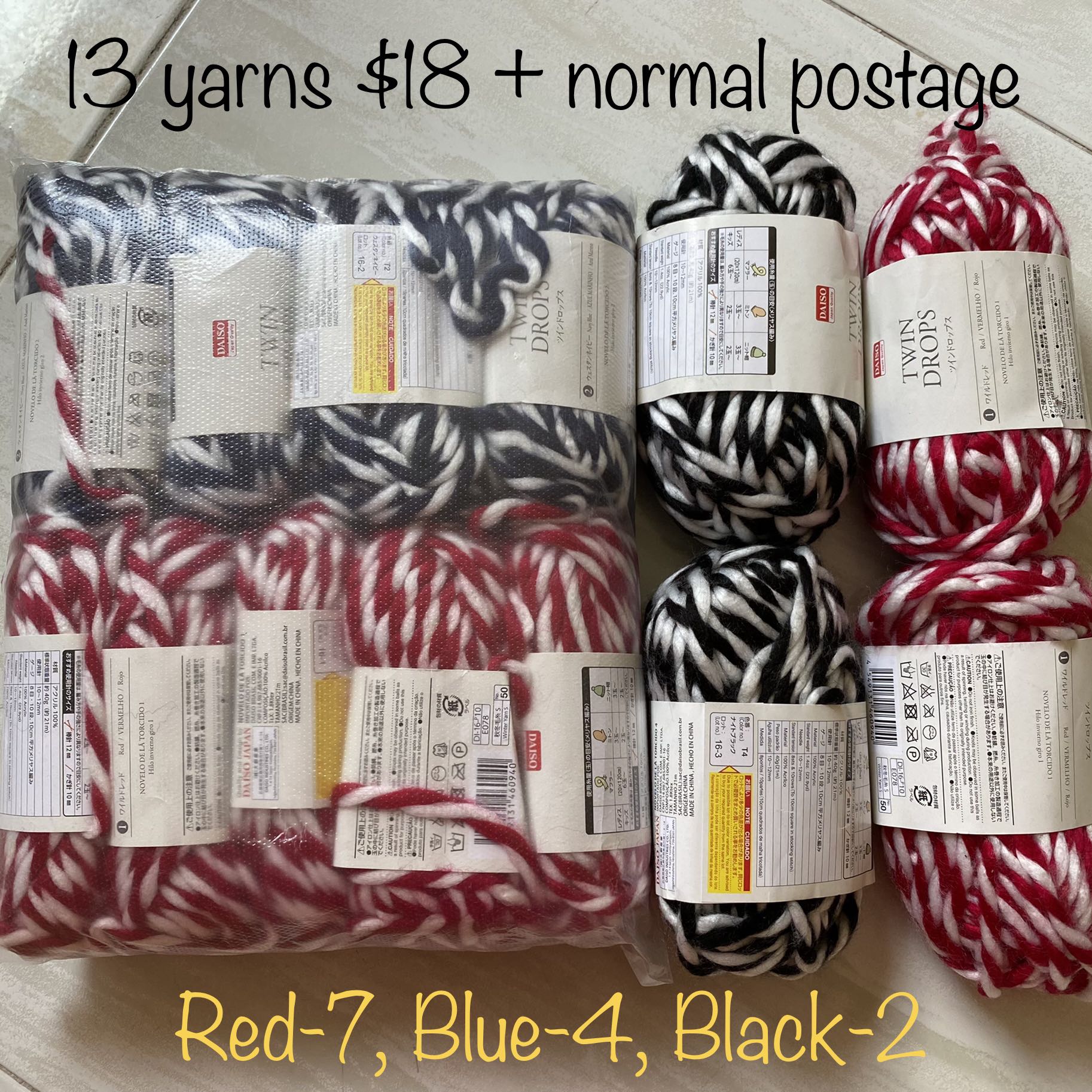 Daiso Yarns / knitting, Everything Else on Carousell
