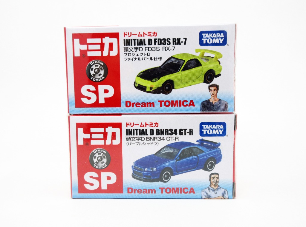 Dream Tomica Sp Initial D Fd3s Rx 7 Bnr34 Gt R Set 全新頭文字d 玩具 遊戲類 玩具 Carousell