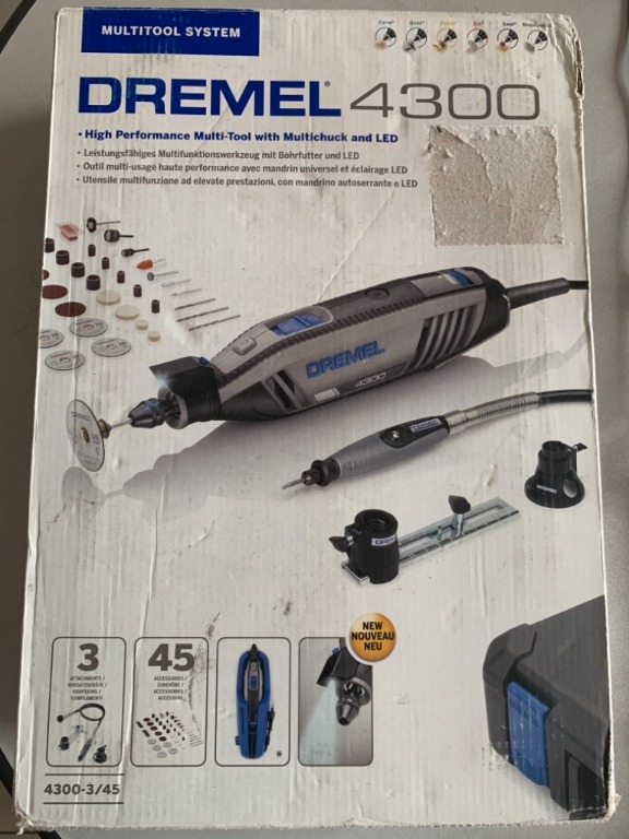 Tips Mainstream Teenager Dremel 4300 3/45 brand new rare model open box bnew, Commercial &  Industrial, Construction Tools & Equipment on Carousell
