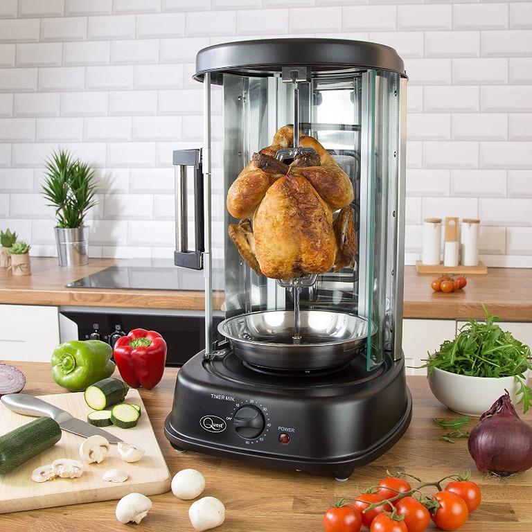 Electric clearance rotisserie grill