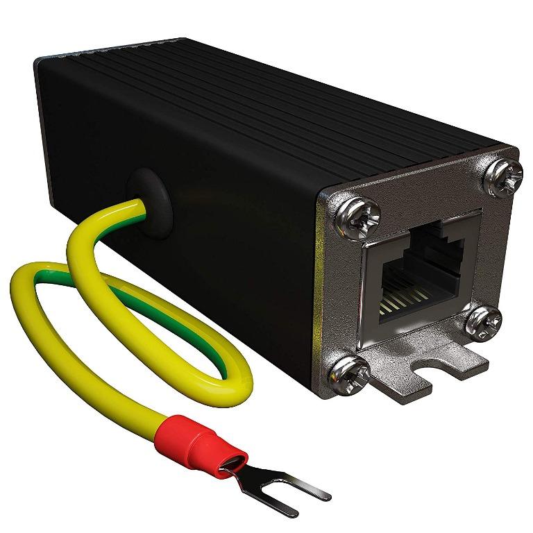 Protettore Di Sovratensione Gigabit 2-in-1 GINTOOYUN – Ethernet + Alimentazione, 10KV, PoE+, RJ45, Per Telecamere E Router