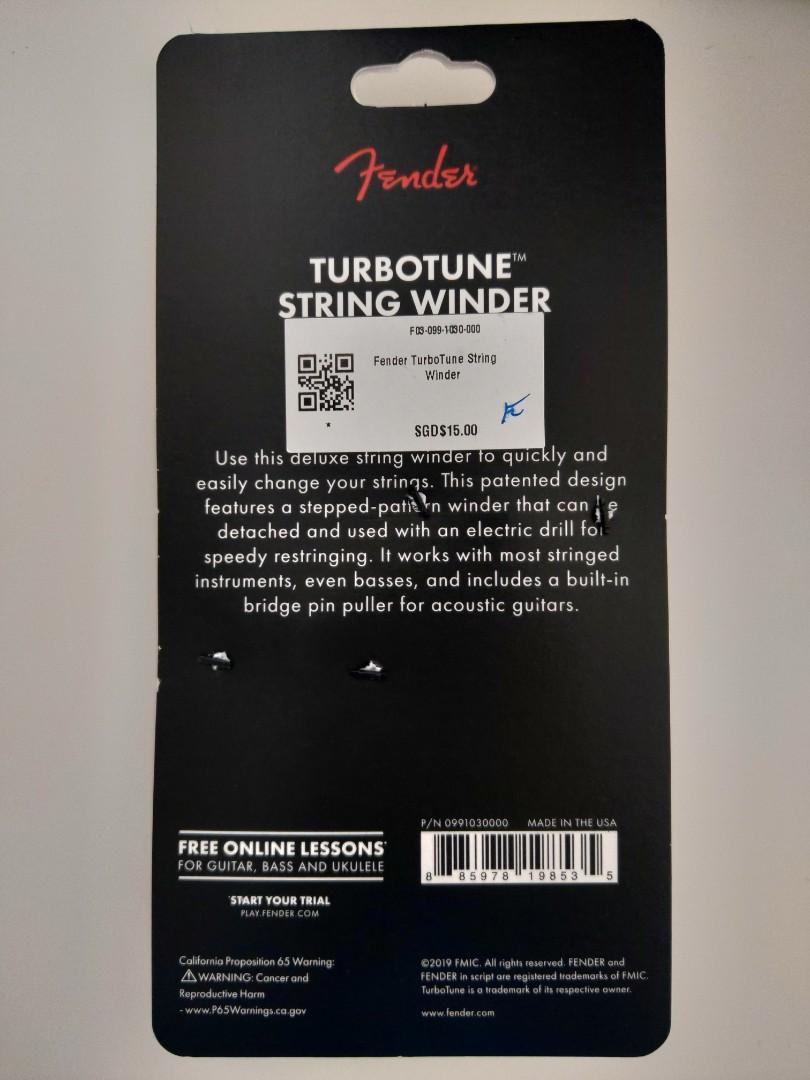 Fender TurboTune String Winder *FREE POST turbo tune electric acoustic