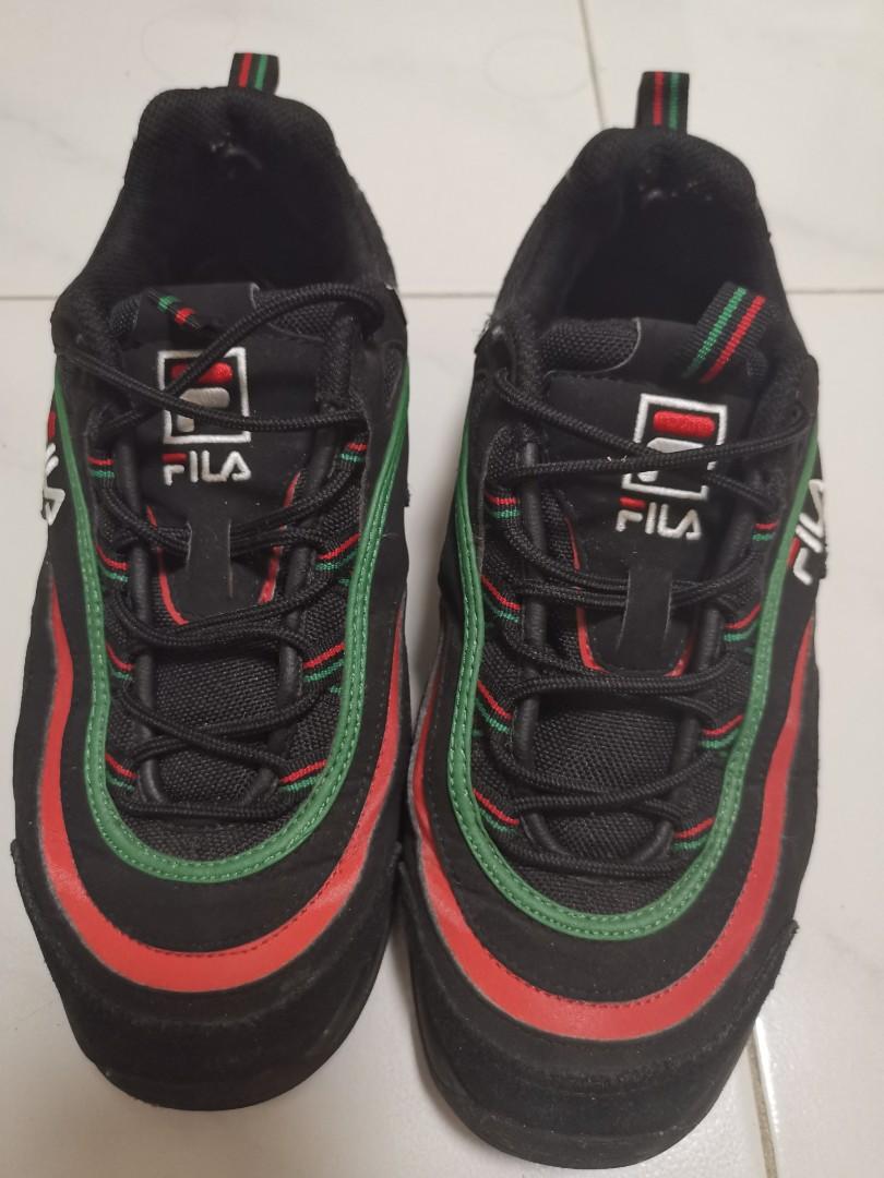 fila black colour shoes