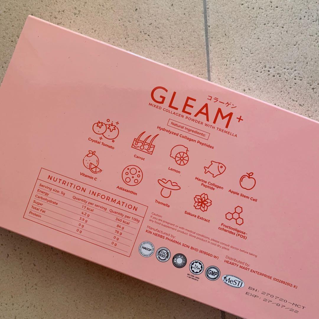 Gleam+ Collagen, Food & Drinks, Beverages on Carousell