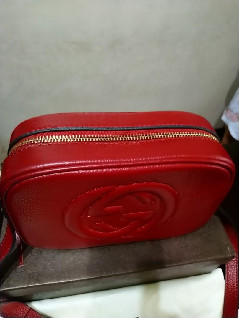 Gucci Disco bag (Category: Luxury Bags & Wallets) located in Las Pinas. Submitted by jhona08 (Listing ID 1072055248, Image 1). Description: ❤Preloved sale❤ - Bought from a seller in Japan for 11,000 (peso equivalent) - Authenticity not guaranteed - Very seldom used, in Very good condition - Comes with Gucci card, dust bag, and box Selling it for a very low price, PM me for inquiries! Free delivery within Manila 👌😉.