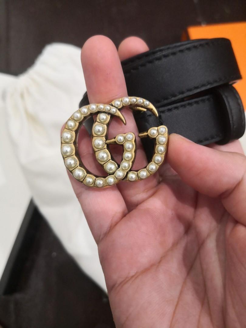 Gucci marmont shop pearl belt