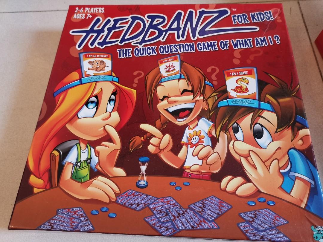 Hedbanz For Kids The Quick Question Game Of What Am I 兒童學習英語生字桌遊 玩具 遊戲類 Board Games Cards Carousell