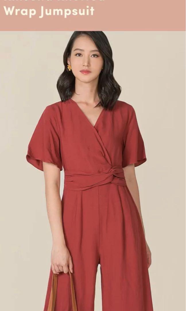 HVV Kinsella Knotted Wrap Jumpsuit in