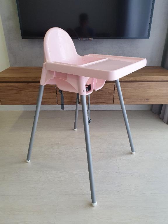 Ikea high chair hotsell pink