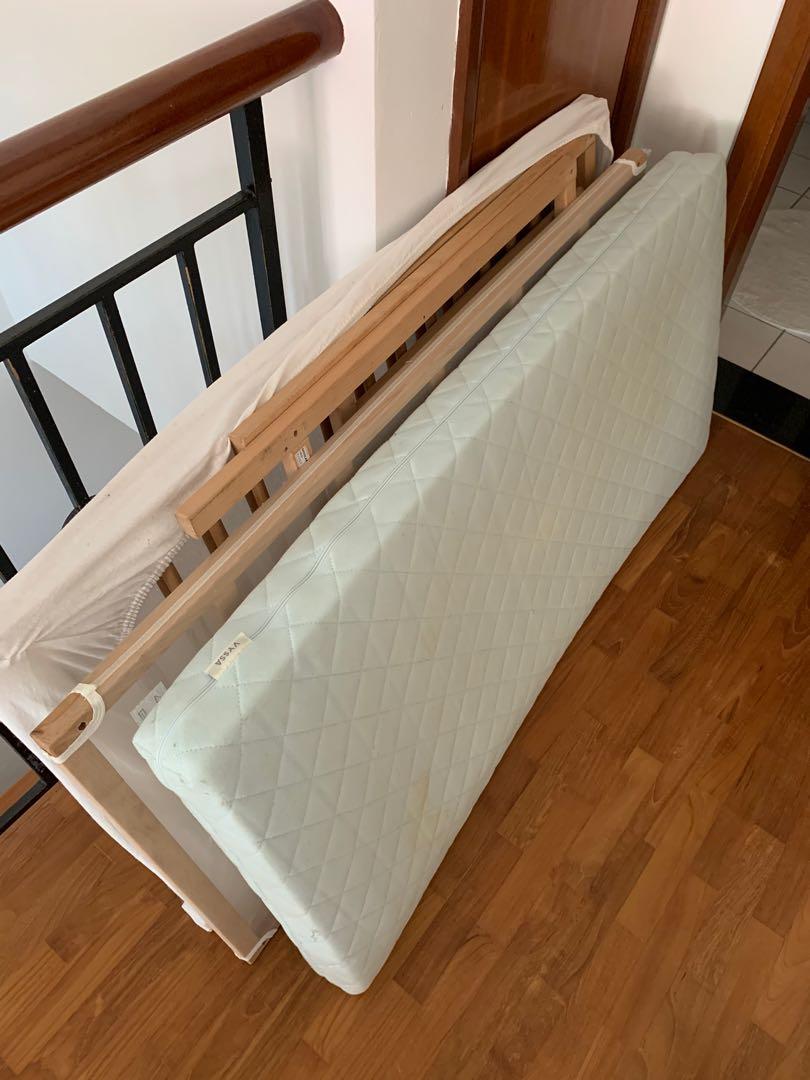IKEA Sniglar Cot and Vyssa Mattress, Babies & Kids, Baby Nursery & Kids
