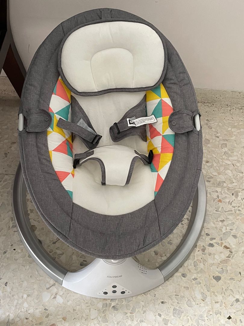 Jollygear Auto Swing Chair (Grey), Babies & Kids, Baby Nursery & Kids