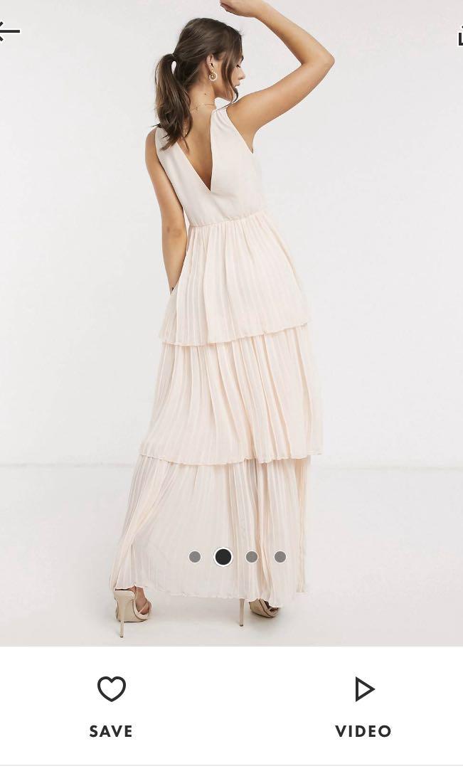 Little mistress blush maxi dress top