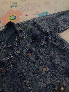 Long Washed Denim Jacket