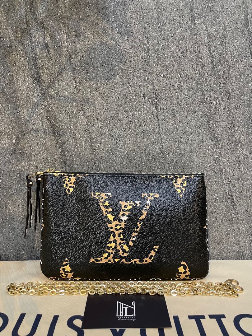 Louis Vuitton Double Zip Pochette Giant Monogram Jungle, Luxury, Bags &  Wallets on Carousell