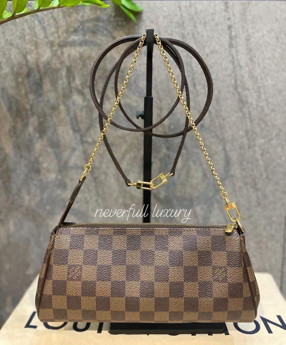 Louis Vuitton Eva Clutch Damier Ebene, Luxury, Bags & Wallets on Carousell