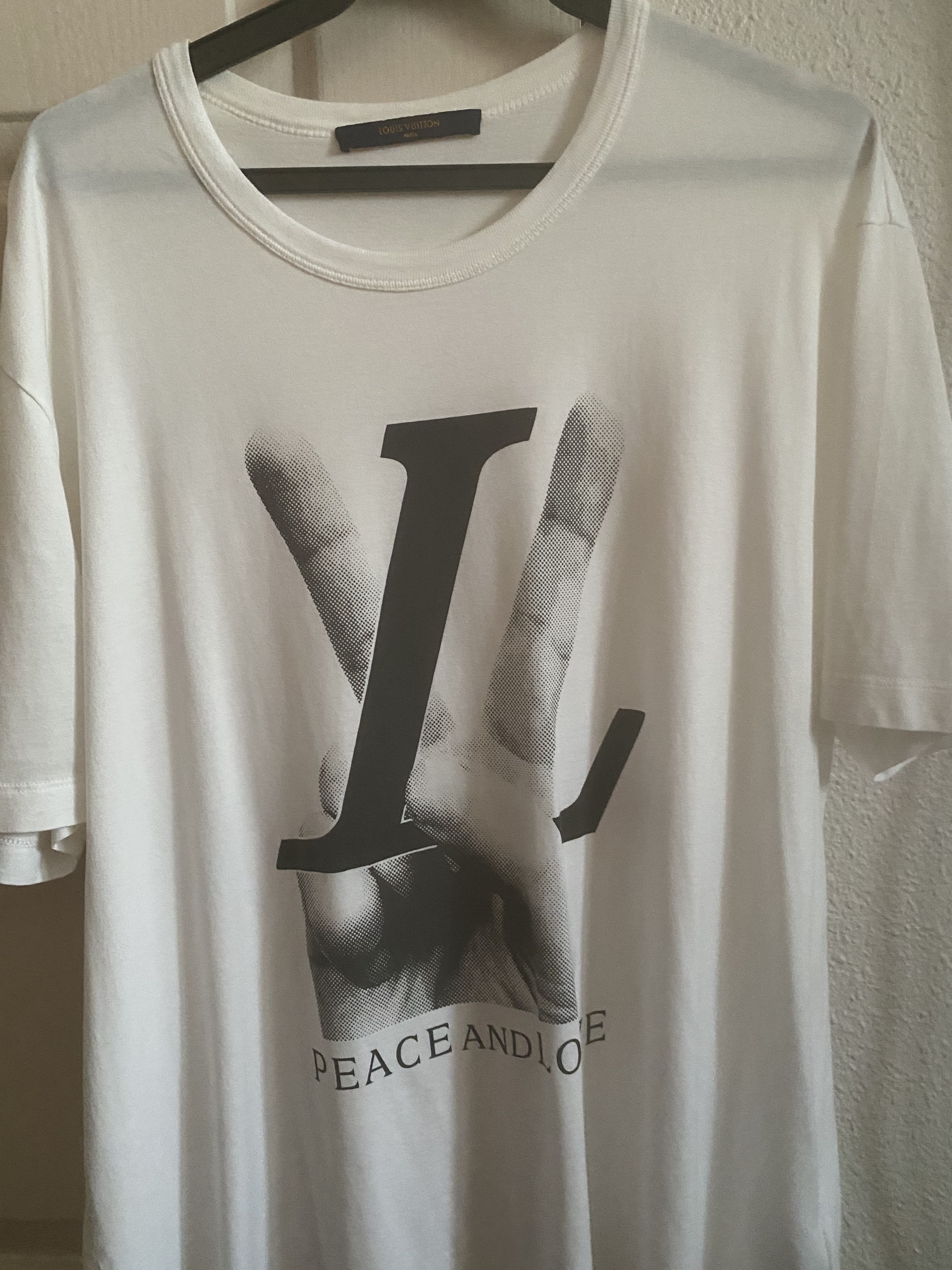 lv peace and love tee, Men's Fashion, Tops & Sets, Tshirts & Polo