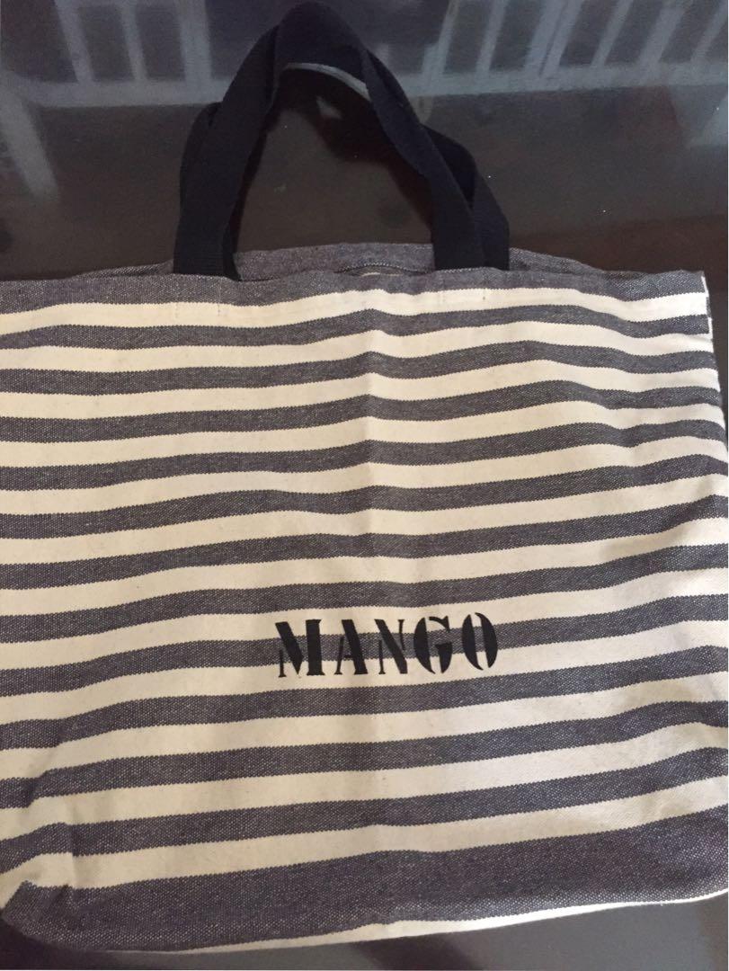 Mango Canvas Tote Bag Women s Fashion Bags Wallets Tote Bags