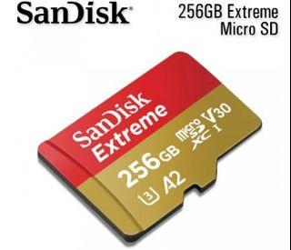 Micro SD 256GB SANDISK EXTREME UHS-1 Micro SDXC V30/U3