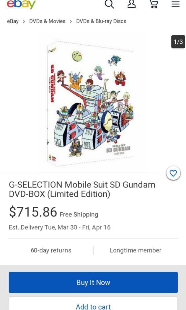 Mobile Suit Sd Gundam Dvd Box Video Gaming Gaming Accessories In Game Products On Carousell