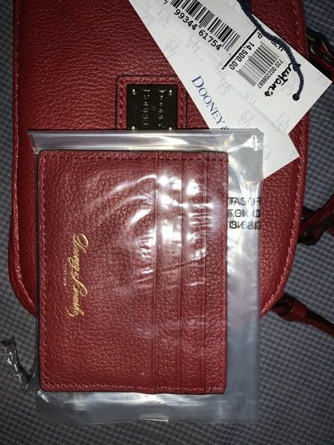Dooney and bourke cranberry wallet top
