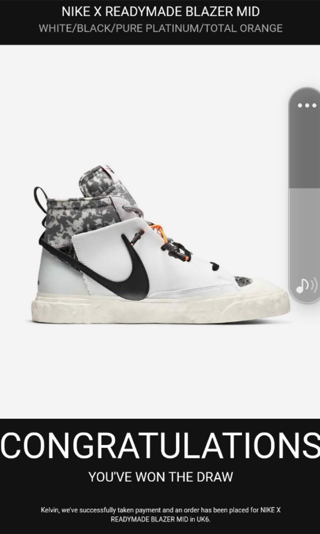 Nike x readymade blazer mid, Men's Fashion, Footwear, Sneakers on