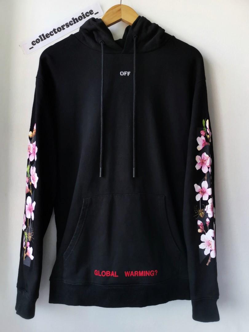 Off white global warming blossom hoodie top