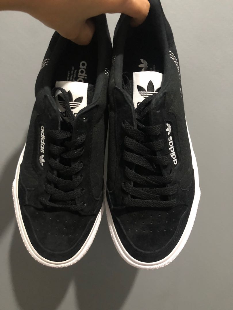 adidas continental vulc trainers black