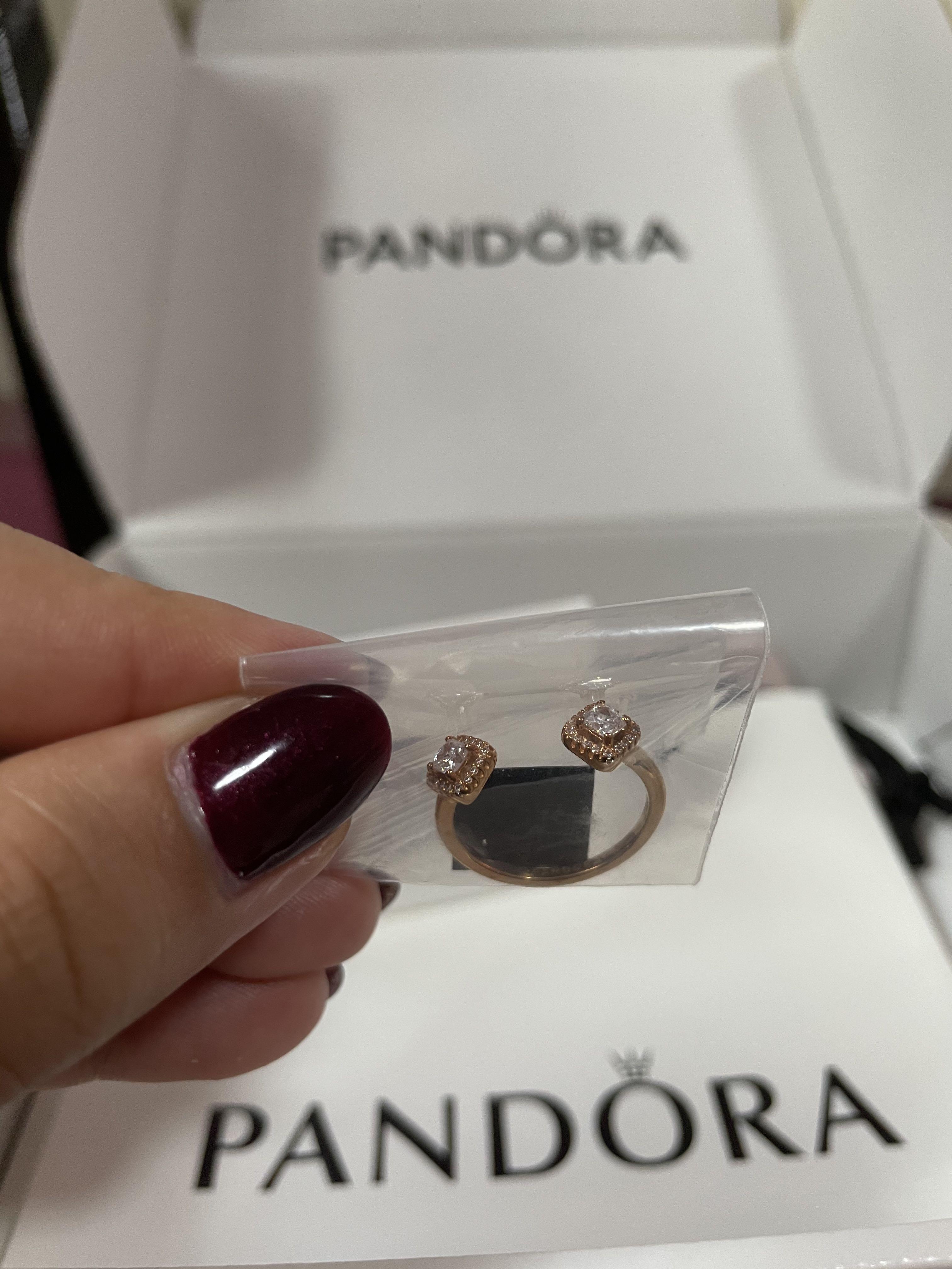 Square sparkle open on sale ring pandora