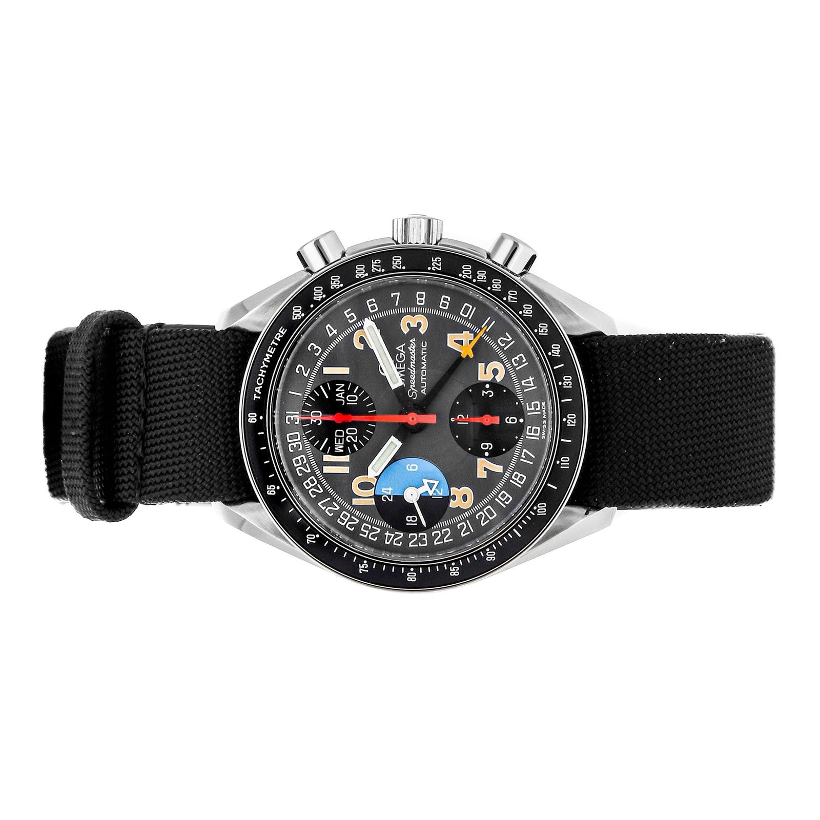 Pre Owned Omega Speedmaster Day Date 3820.53.21 Luxury Watches