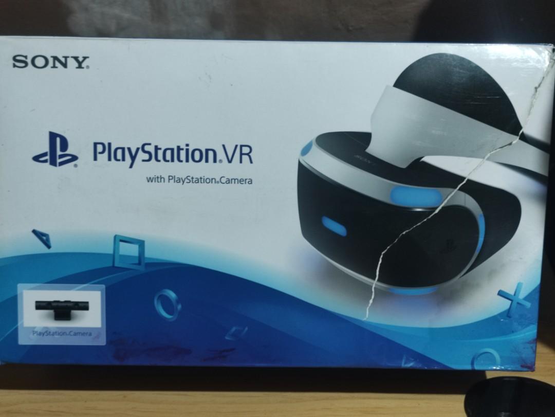 PS VR + 5 GAMES (Category: Virtual Reality) located in Quezon City. Submitted by sakura003 (Listing ID 1071993093, Image 2). Description: PS VR + 5 games. Complete accessories including box. May stain n konti ung VR due to ngflakes ung leather part kya ndumihan but everything is working fine..