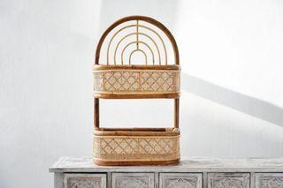 Rattan cane webbing Wall shelves