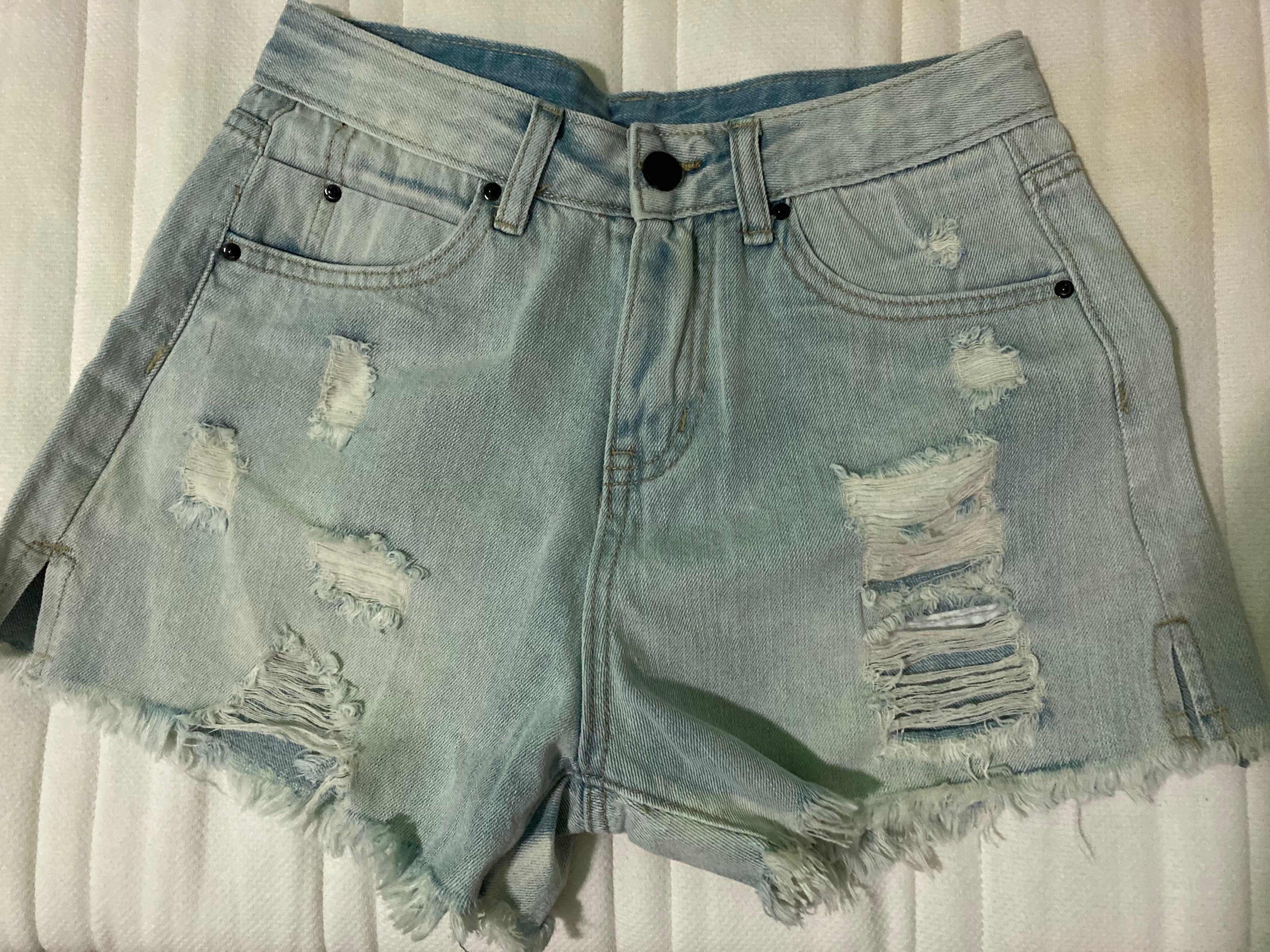 Distressed jeans shorts clearance