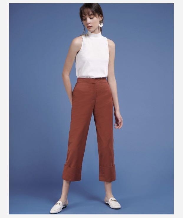 Straight leg pants with pockets clearance