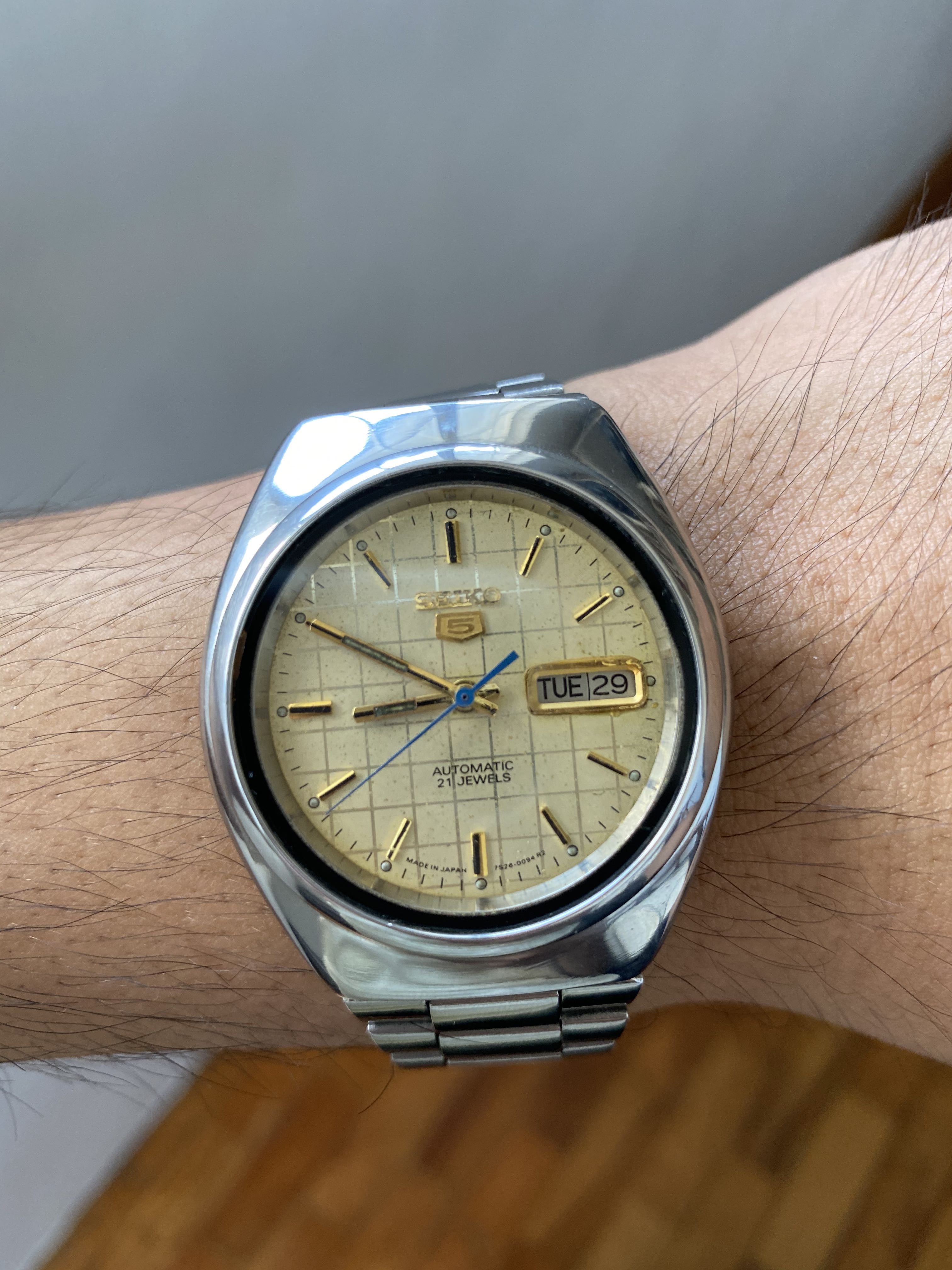 Seiko Grid-faced Dial, Luxury, Watches on Carousell