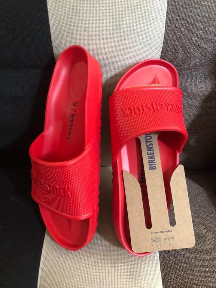 Mens hot sale red birkenstock
