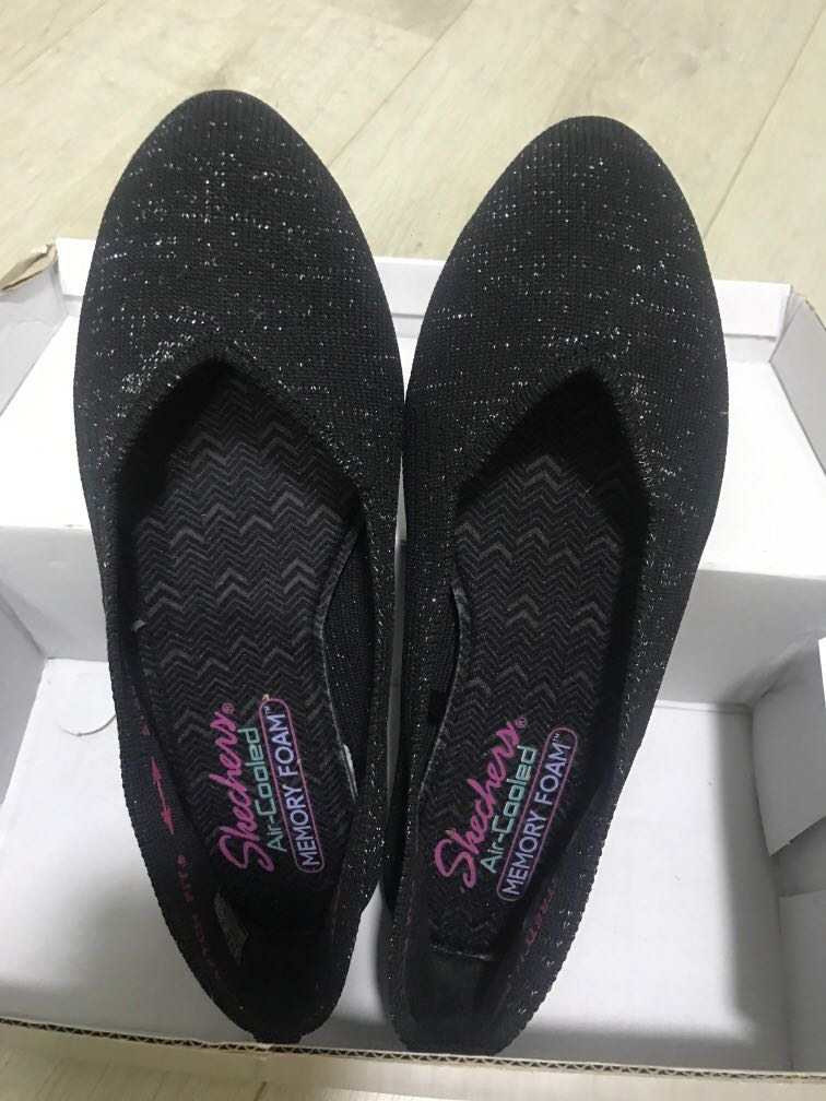 skechers air cooled memory foam purple