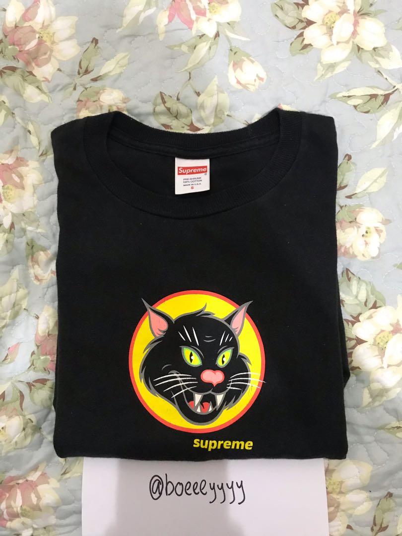 Supreme Black Cat Tee (Black), Men's Fashion, Tops & Sets, Tshirts & Polo  Shirts on Carousell