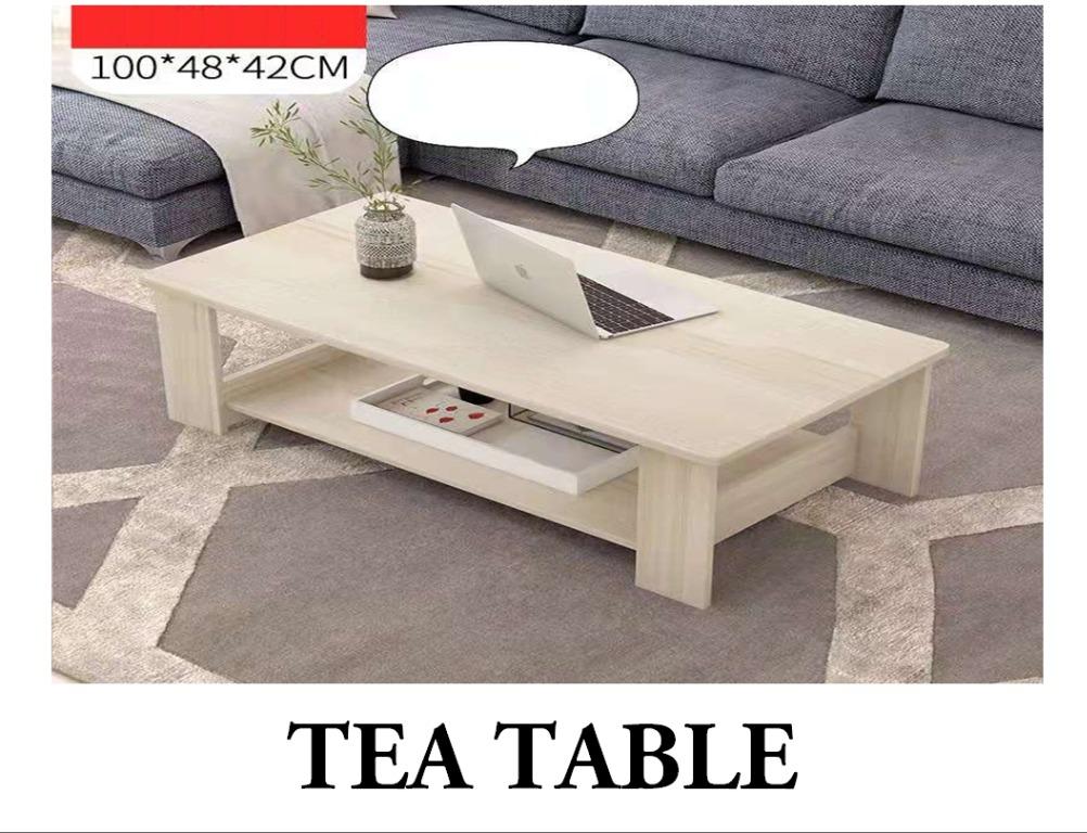Tea Table With Storage Shelf Cocktail Table Tv Stand Side End Table Accent Furniture Furniture Home Living Furniture Tables Sets On Carousell