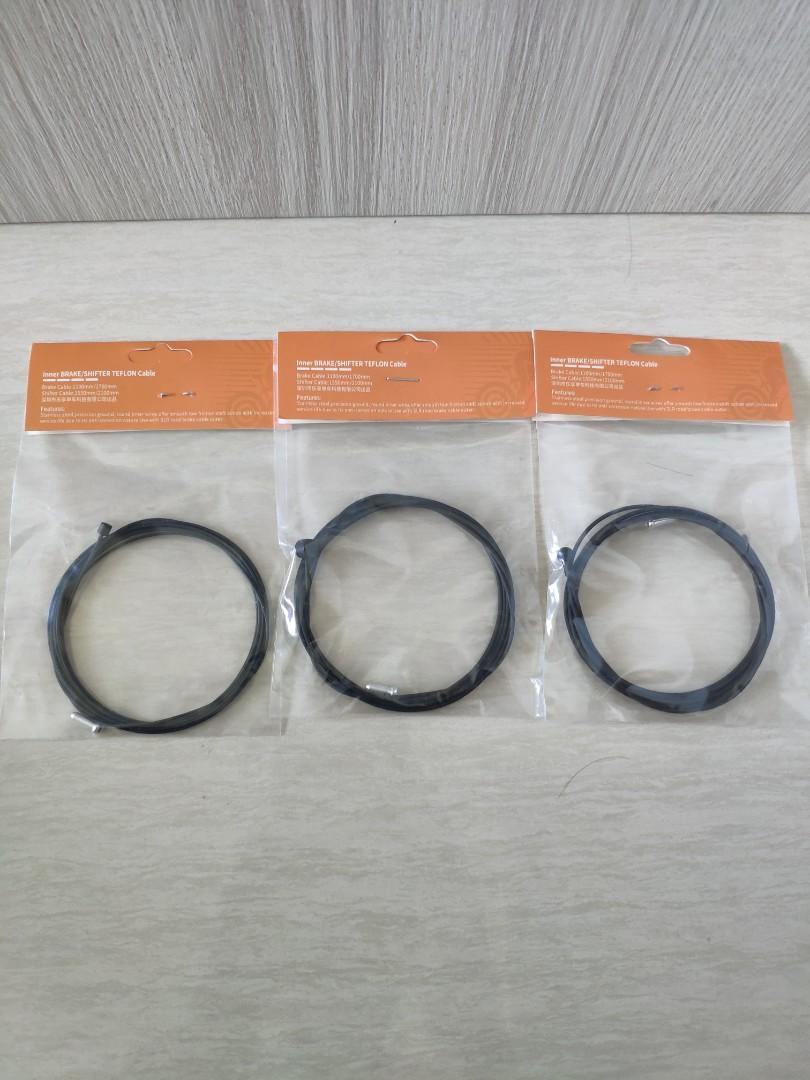 Teflon coated inner cables for brakes and shifter. Cable housings