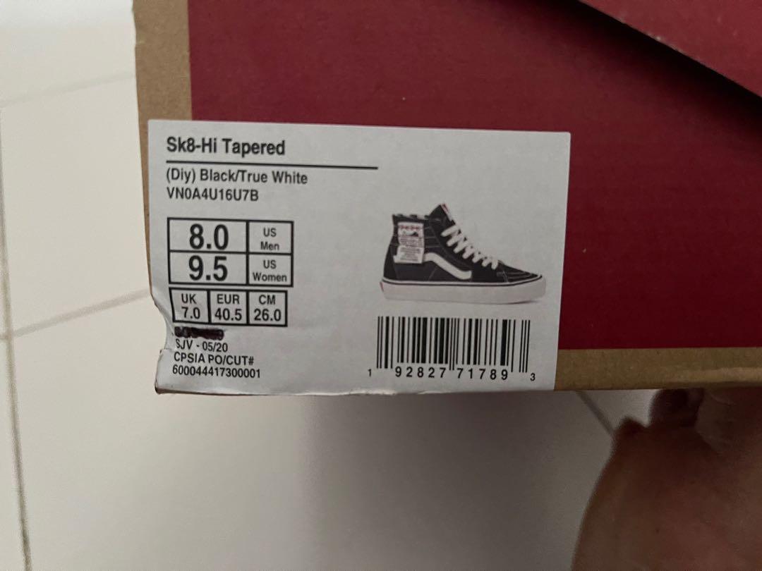 Vans Sk8 Hi Tapered Men s Fashion Footwear Sneakers on Carousell