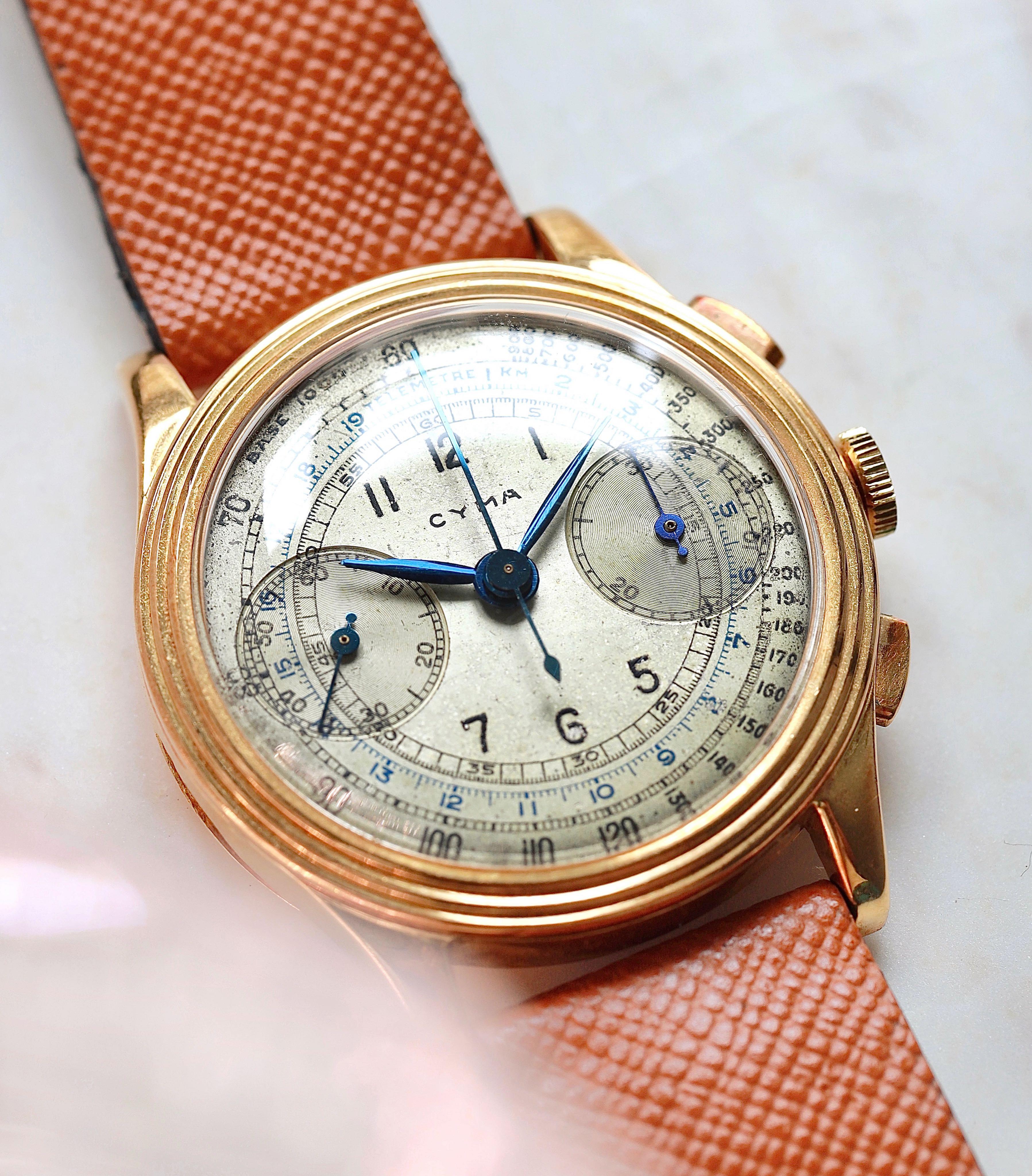 Cyma 18k sale gold watch