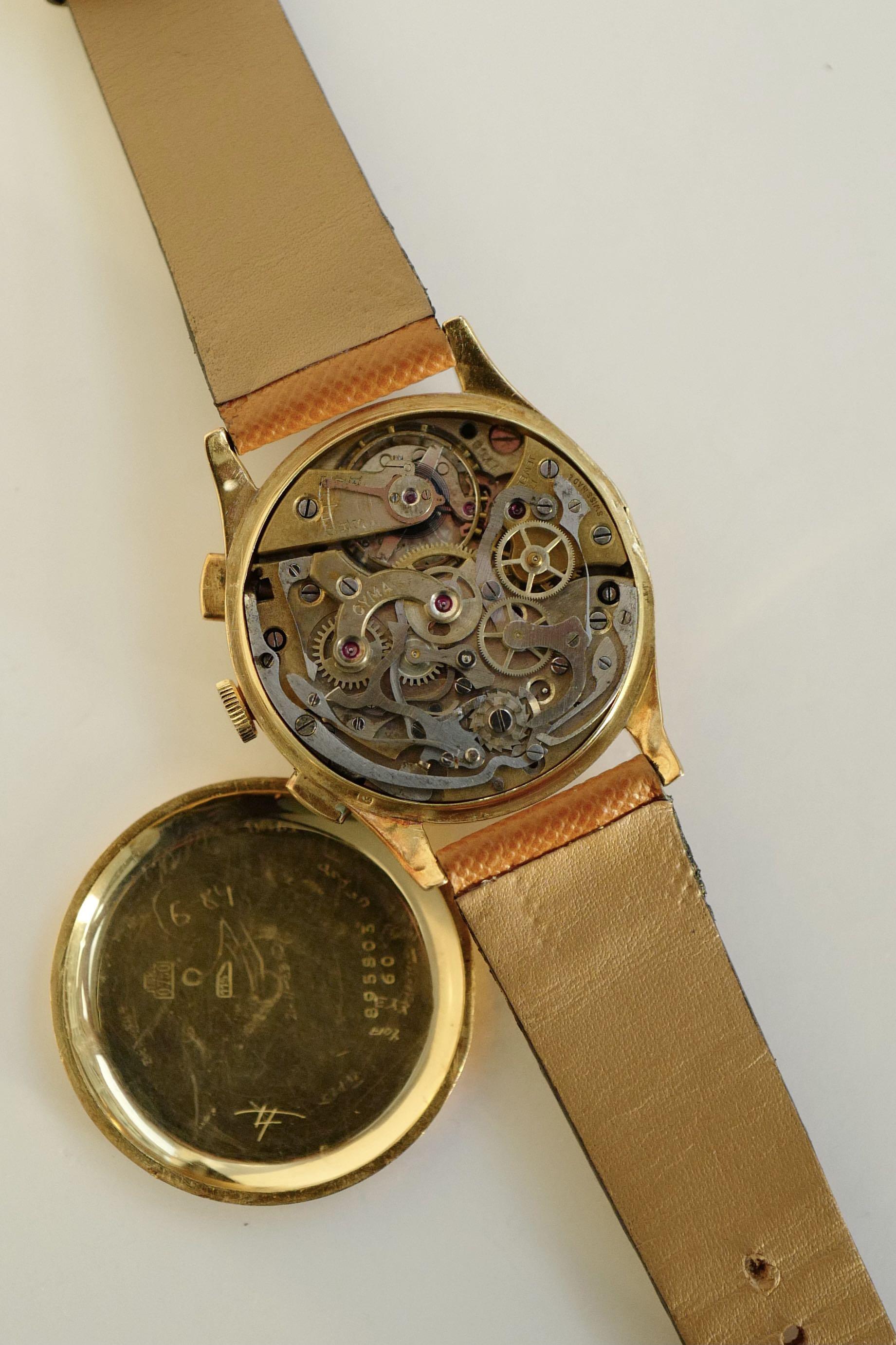 Vintage 18k Gold Cyma Chronograph