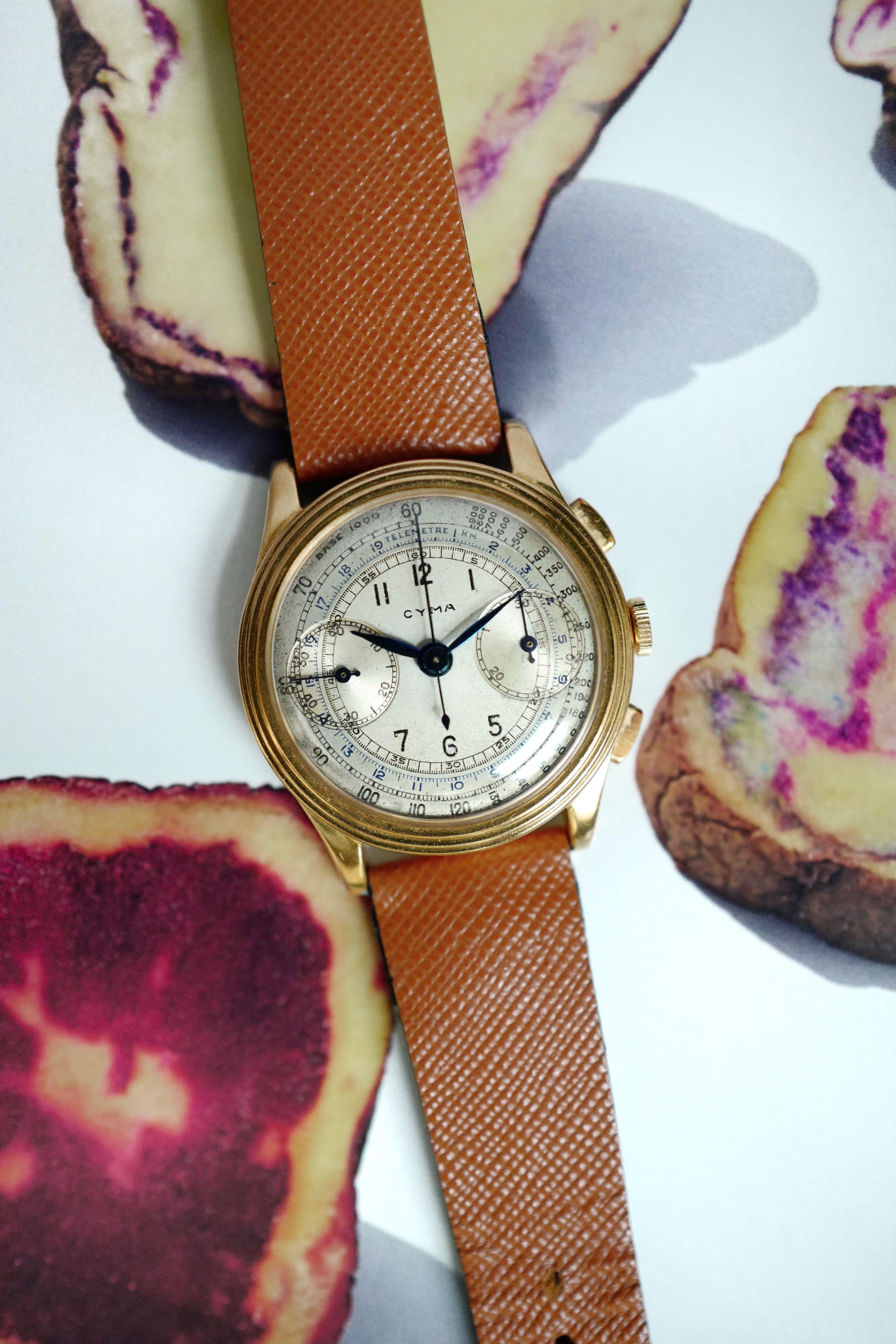 Cyma 18k gold best sale watch