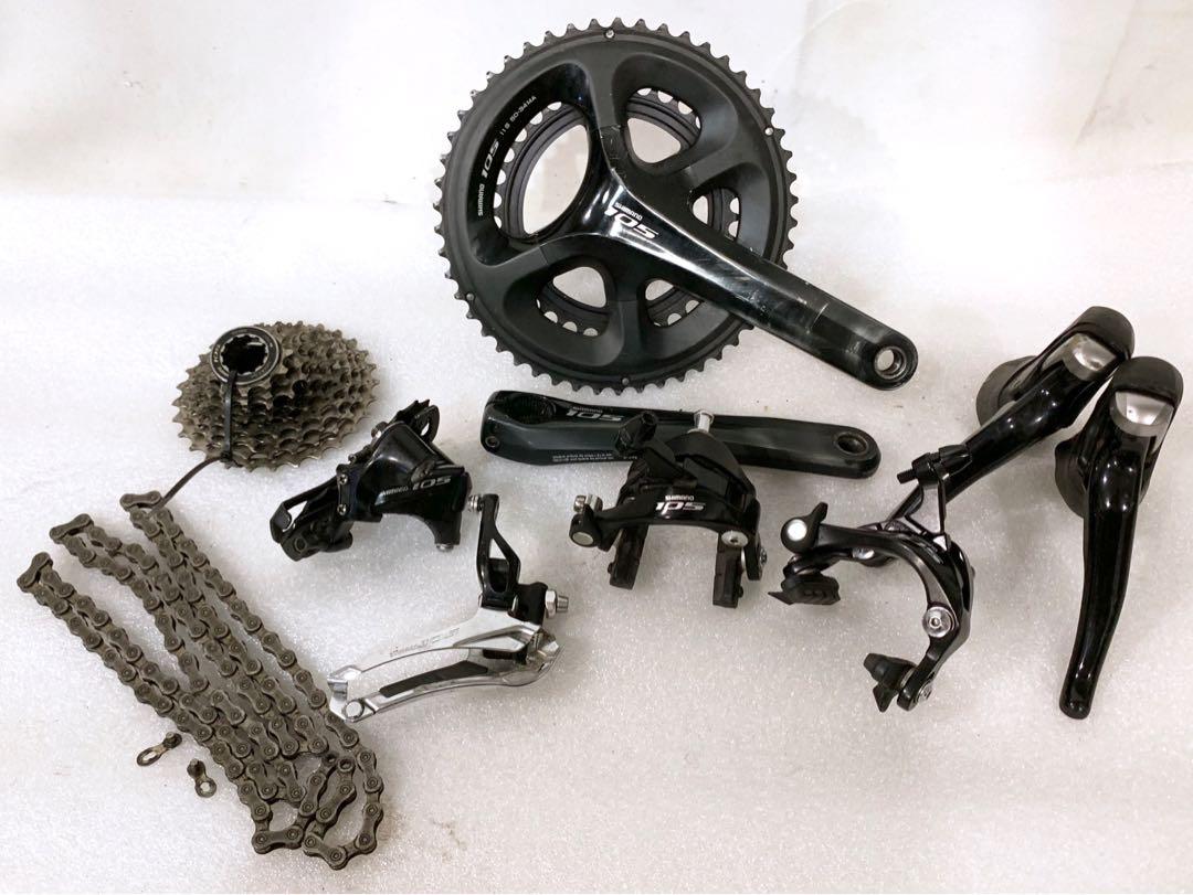8成新Shimano 105 5800套件105大套全套Road Bike Speed Groupset, 運動產品, 單車及配件, 單車-  Carousell