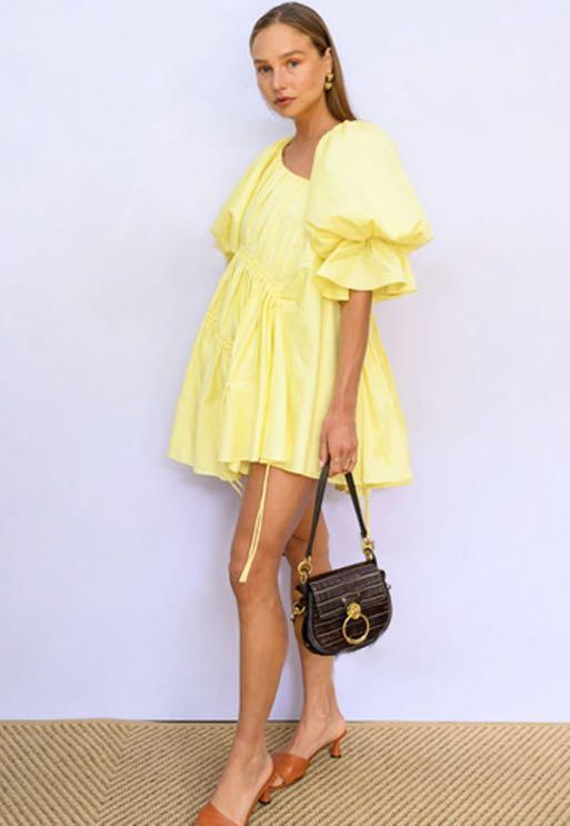 aje hushed mini dress Aje - Hushed Mini Dress - Sky