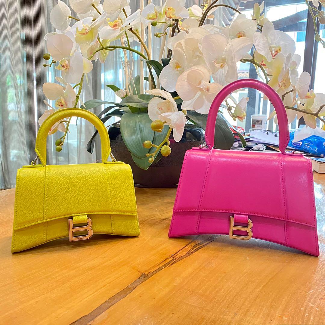 BALENCIAGA HOURGLASS XS in LIME, Luxury, Bags & Wallets on Carousell