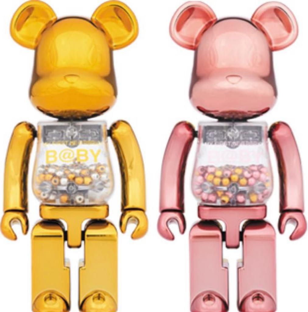 Bearbrick 400% + 200% 超合金My First Baby B@by (Pink & Gold Set +