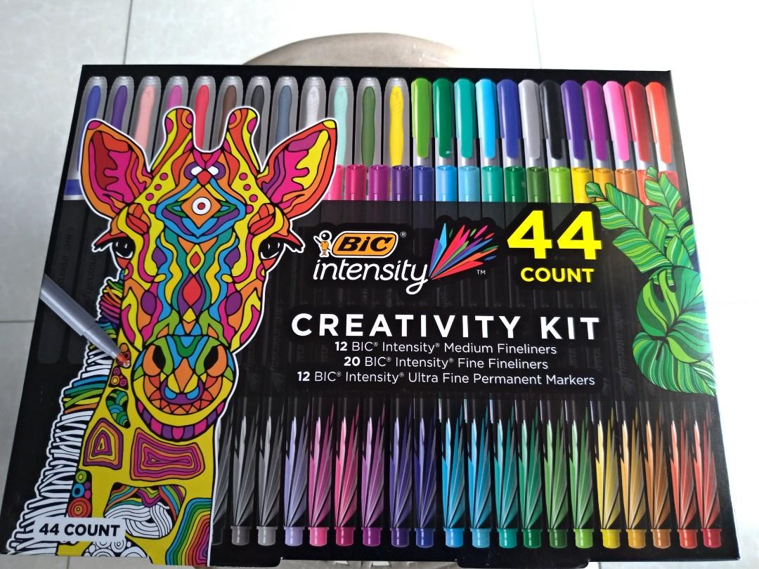 BIC Intensity Fineliner Creativity Kit with Storage Tray, Hobbies