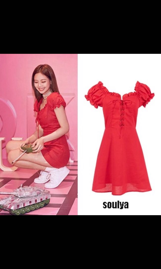 BLACKPINK's Jennie Says She Never Wears Red, Here Are 15+ Photos That Prove  Her Wrong - Koreaboo | Blackpink fashion, Red dress, Dress